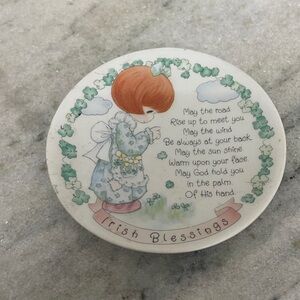 Vintage Precious Moments Irish Blessings Decorative Mini Plate